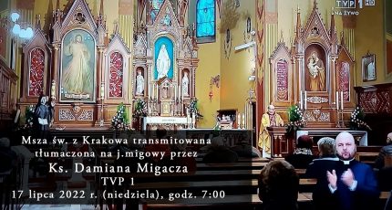 Msza z tłumaczeniem na język migowy w TV
